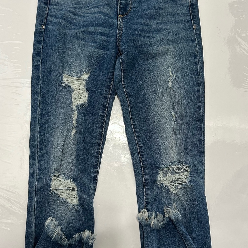 Gap Denim Women Size 26R True Skinny Distressed Blue Jeans